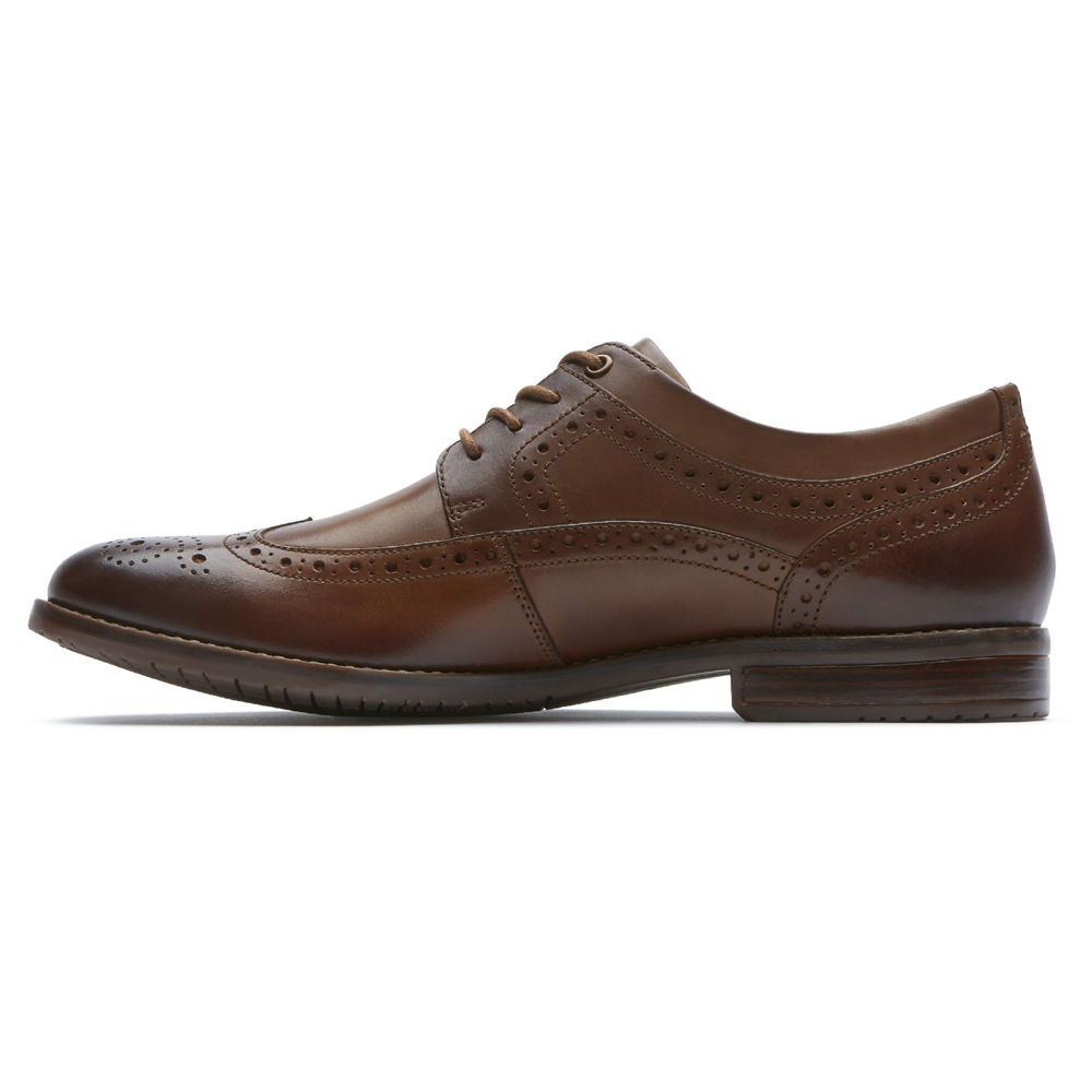 Rockport Mens Style Purpose 3 Wingtip - Oxfords Brown - NJH249836